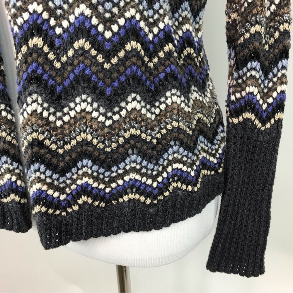 Nic+Zoe Celestial Open Front Chevron Pattern Knit… - image 7